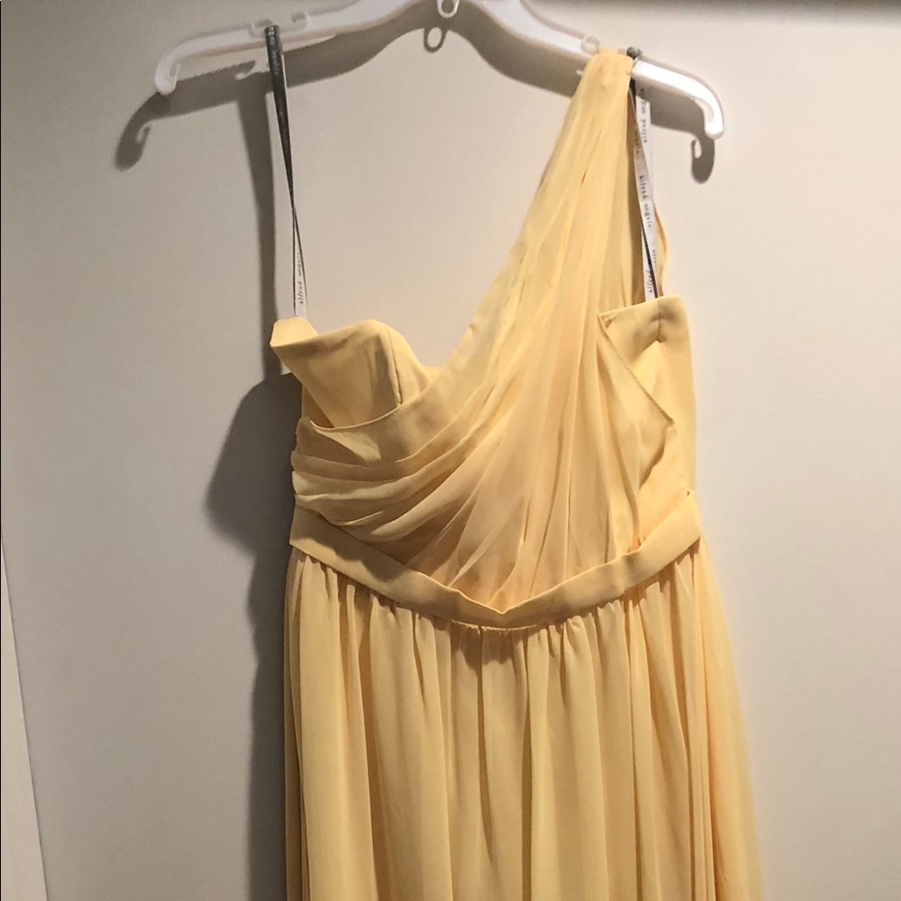 Size 8, Yellow Alfred Angelo Bridesmaid Dress